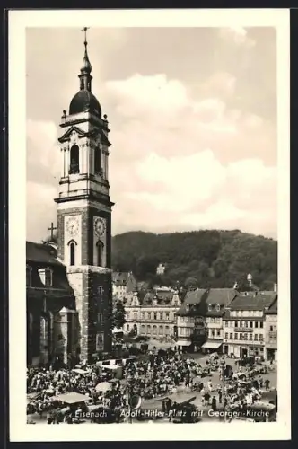 AK Eisenach, Platz, Georgen-Kirche