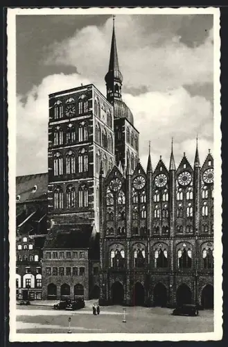 AK Stralsund, Rathaus, Nikolaikirche