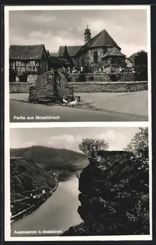 AK Moselsürsch, Ortspartie und Ausoniusstein