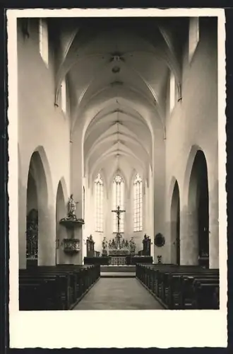 AK Ingolstadt, Kath. Stadtpfarrkirche St. Moritz, Innenansicht