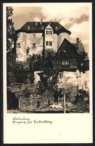 AK Leutenberg in Thür., Eingang zur Friedensburg