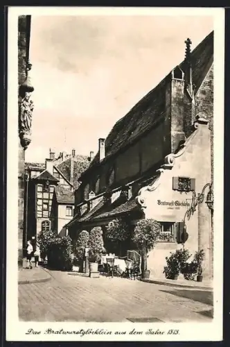 AK Nürnberg, Bratwurstglöcklein anno 1313, Bes. Joseph Bauer