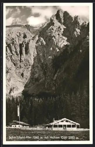 AK Berchtesgaden, Berggasthof Scharitzkehl-Alm mit Hohem Göll