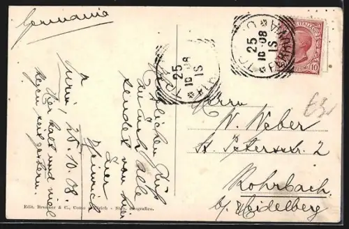 AK Torino, Ponte Umberto I. et Monte Cappuccini, Strassenbahn