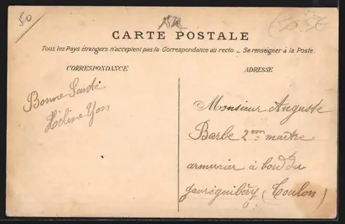 AK Cherbourg, Rue de l`Abbaye, Strassenpartie mit Strassenbahn