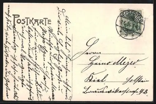 AK Elbersfeld, Brausenwerth mit Theater und Strassenbahn