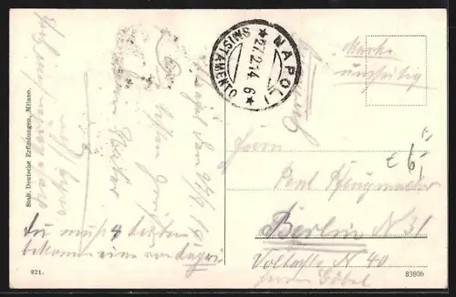 AK Napoli, Strassenbahn, Riviera di Chiaia