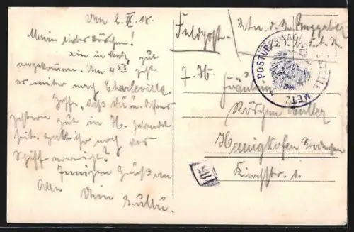 AK Metz, Strassenbahnhalt am Prinz-Friedrich-Karl-Tor