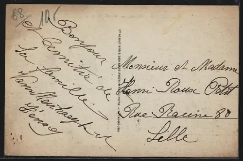 AK Mulhouse, Rue du Sauvage mit Strassenbahn