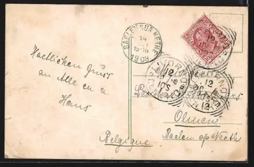 AK Livorno, Piazza Vittorio Emanuele, Strassenbahn