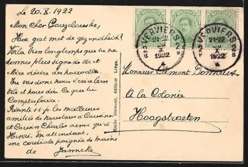 AK Verviers, Rue de la Conorde, Strassenpartie mit Strassenbahn