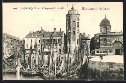AK Dunkerque, Le Leuguemaert, Strassenbahn