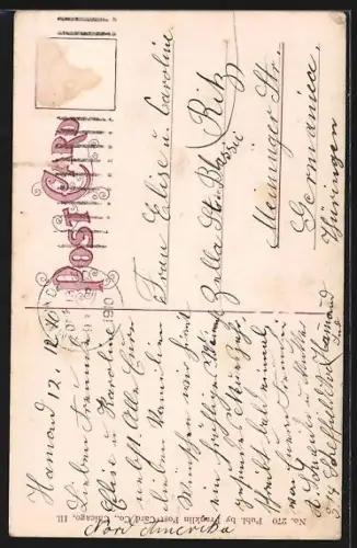 AK Chicago, IL, State St. looking North from Madison St., Strassenbahn