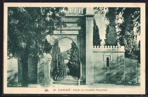 AK Tlemcen, Entrée du cimetière Musulman