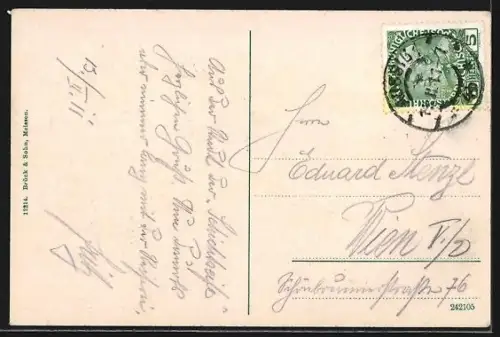 AK Aussig / Usti, Partie an der Elbe, Schiffe