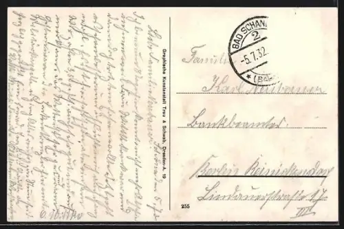 AK Herrnskretschen /Böhm. Schweiz, Panorama mit Dampfer