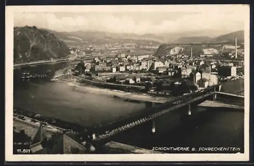 AK Aussig, Schichtwerke b. Schreckenstein