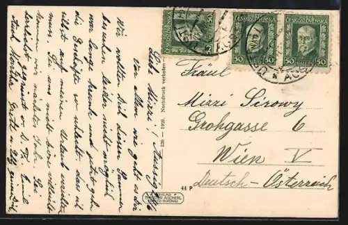 AK Aussig a. Elbe, Burg Schreckenstein mit Dampfer