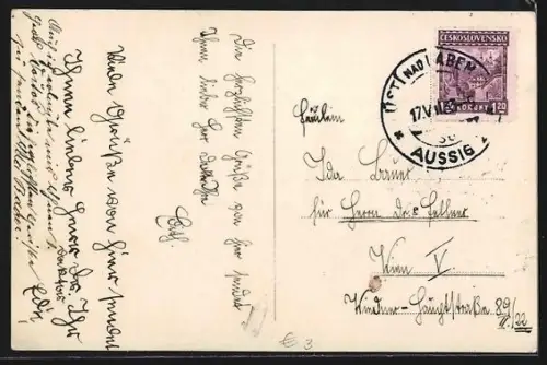 AK Aussig, Elbe-Dampfer Bastei an der Ferdinandshöhe