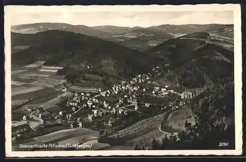 AK Pürstein /Sudetengau, Panorama