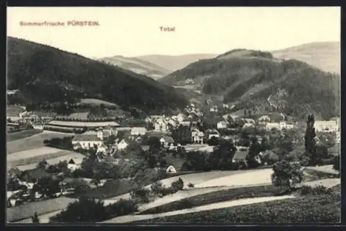 AK Pürstein, Totalansicht mit Kirche