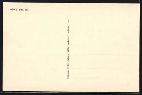 AK Pürstein, Totalansicht mit Kirche