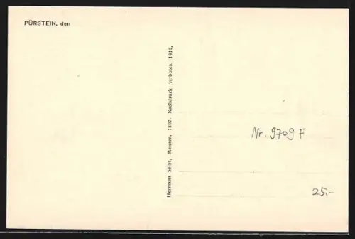 AK Pürstein, Totalansicht mit Kirche