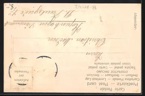 Passepartout-Lithographie Berlin, Rathaus, Burgstrasse, Dom, Schloss