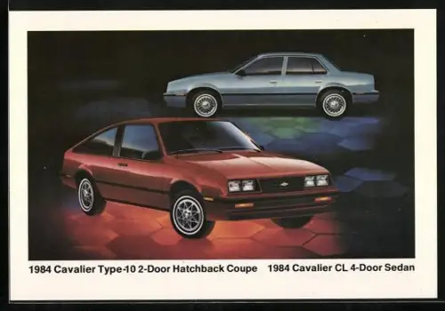 AK Auto Chevrolet Cavalier Type-10 Hatchback Coupe und CL Sedan von 1984