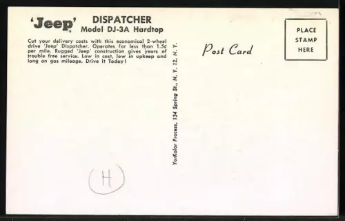 AK Jeep Dispatcher Model DJ-3A Hardtop, Auto