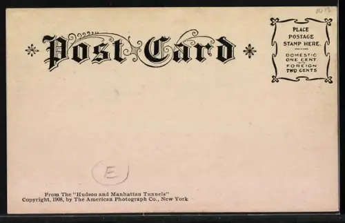 AK The machinery in the shield, Hudson and Manhattan Railroad Company Tunnel under the Hudson River, U-Bahn