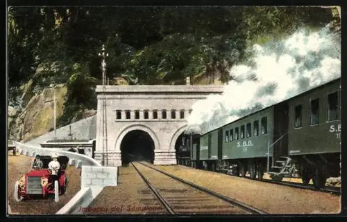 AK Imbocco del Sempione, schweizer Eisenbahn