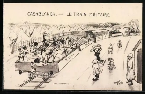 AK Casablanca, Le train militaire, Eisenbahn
