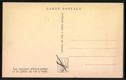 AK Insignes Internationaux de Pilote de Vol a Voile, Abzeichen, Segelflugzeug