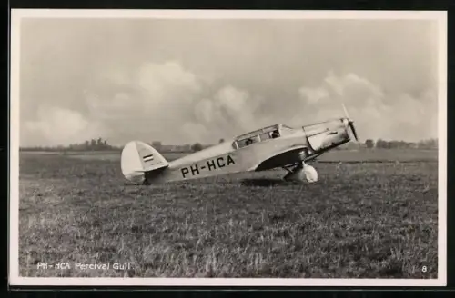 AK Percival Gull Flugzeug mit 130-PS Gipsy Major Motor