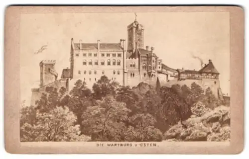 Fotografie G. Jagemann, Eisenach, Ansicht Eisenach, Blick nach der Wartburg von Osten