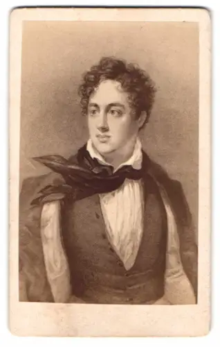 Fotografie Portrait Lord Byron, englischer Dichter