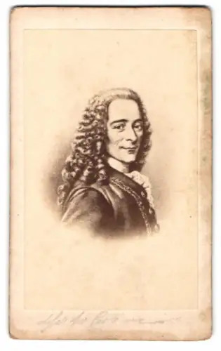 Fotografie Portrait Voltair, französicher Philosoph und Schriftsteller