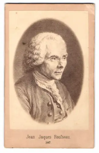 Fotografie Portrait Jean Jaques Rousseau