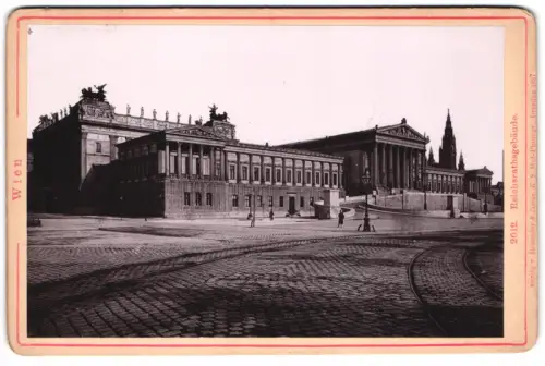 Fotografie Römmler & Jonas, Dresden, Ansicht Wien, Partie am Reichsrathgebäude