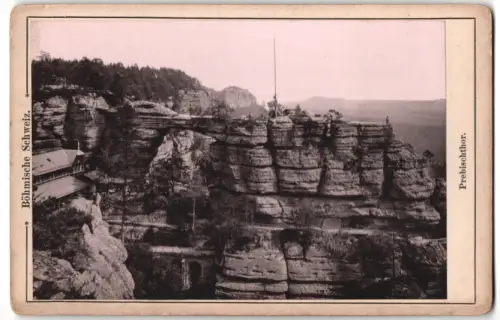 Fotografie unbekannter Fotograf, Ansicht Prebischtor, Blick auf die Felsformation in der Böhmischen Schweiz