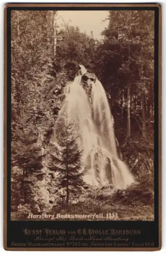 Fotografie C. R. Stolle, Harzburg, Ansicht Bad Harzburg, der Harzburger Wasserfall