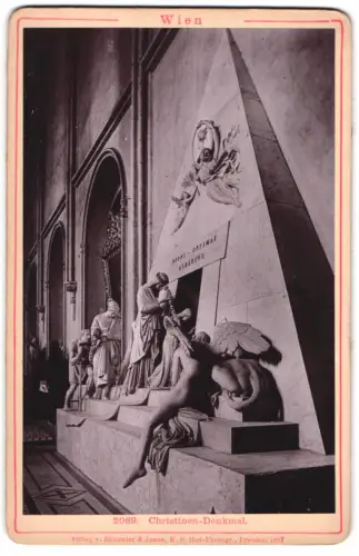 Fotografie Römmler & Jonas, Dresden, Ansicht Wien, das Christinen-Denkmal