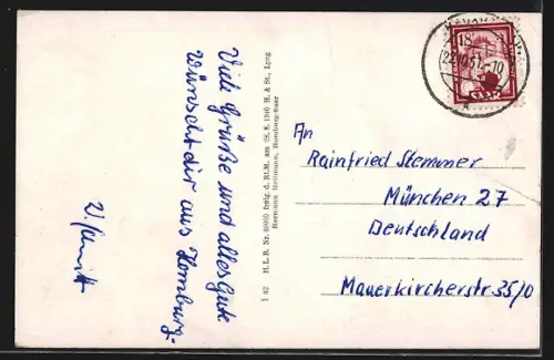 AK Homburg / Saar, Panoramaansicht vom Marktplatz