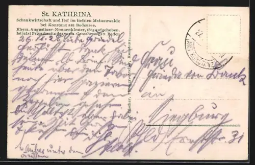 AK Konstanz, Gasthof St. Kathrina im Mainauwald