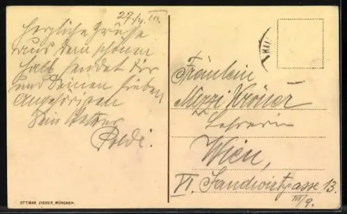 AK Hall i. Tirol, Ortspartie mit Poschhäusl