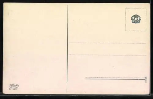 AK St. Cyprian, Gesamtansicht mit dem Rosengarten