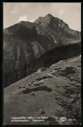 AK Leobnerhütte am Polster, Blick zur Hütte mit Reichenstein