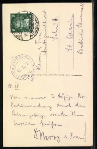 AK Prinz-Heinrich-Baude /Riesengebirge, Blick hoch zur Berghütte