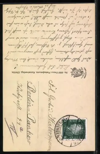 AK Schneegrubenbaude, Grosse Schneegrube mit Baude